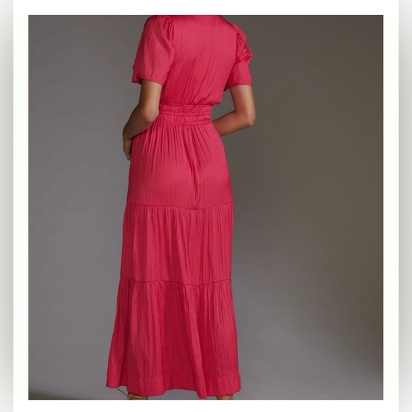 ANTHROPOLOGIE Somerset Maxi Dress, Magenta, XXS - Picture 5 of 11